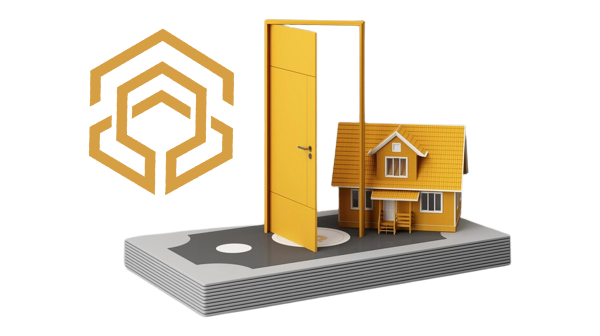 A house with a red door