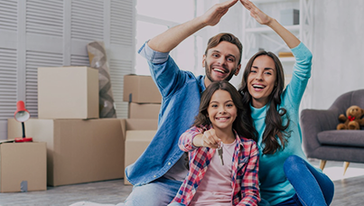 Person looking at a home on a tablet